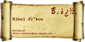 Bibel Ákos névjegykártya